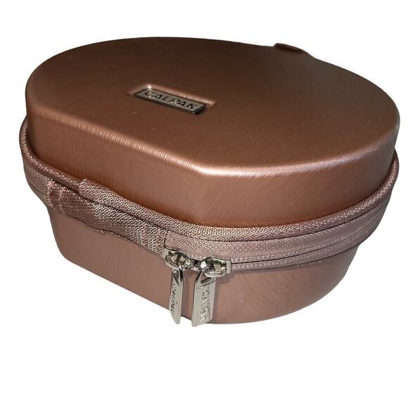 Calpak Baye Mini Hatbox Hard Shell Cosmetic Toiletry Case Metallic Rose Gold 7” - Picture 3 of 8